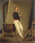 Horace Vernet Self portrait painting